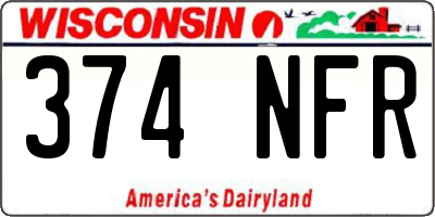 WI license plate 374NFR