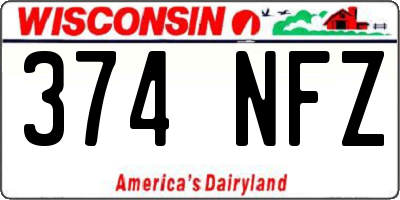 WI license plate 374NFZ