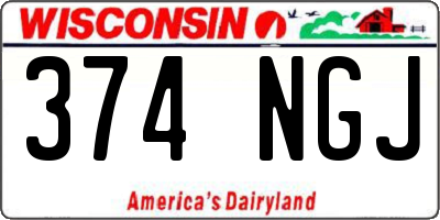 WI license plate 374NGJ