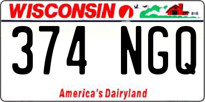 WI license plate 374NGQ