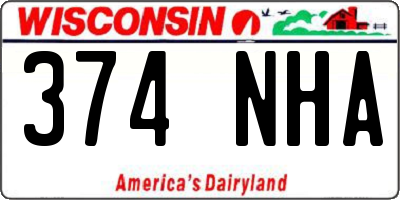 WI license plate 374NHA