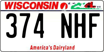 WI license plate 374NHF