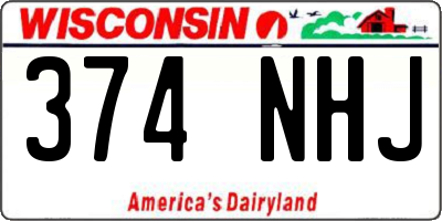WI license plate 374NHJ