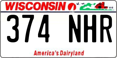 WI license plate 374NHR