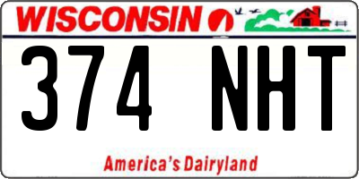 WI license plate 374NHT
