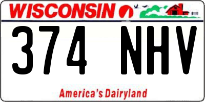 WI license plate 374NHV