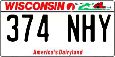 WI license plate 374NHY
