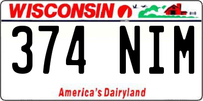 WI license plate 374NIM