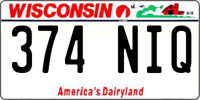 WI license plate 374NIQ