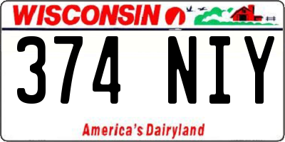 WI license plate 374NIY