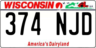 WI license plate 374NJD