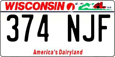 WI license plate 374NJF