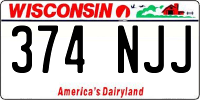 WI license plate 374NJJ