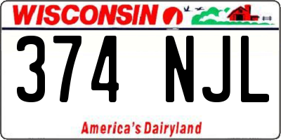 WI license plate 374NJL