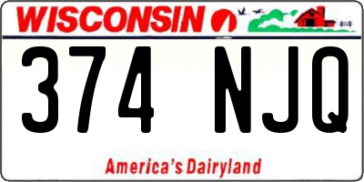 WI license plate 374NJQ