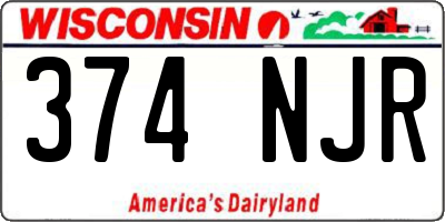 WI license plate 374NJR