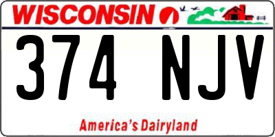 WI license plate 374NJV