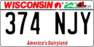 WI license plate 374NJY