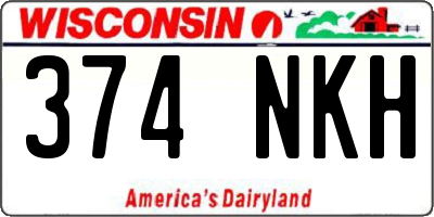 WI license plate 374NKH