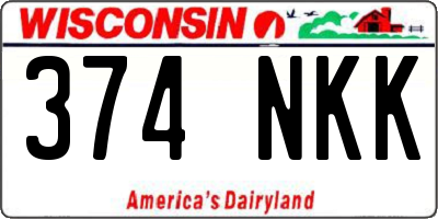 WI license plate 374NKK