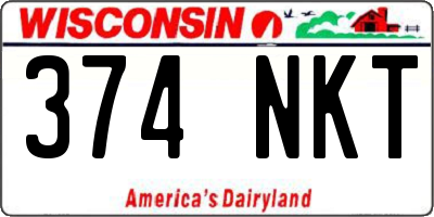 WI license plate 374NKT