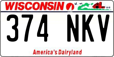 WI license plate 374NKV
