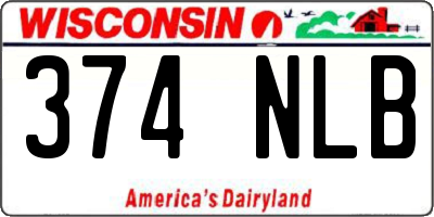 WI license plate 374NLB