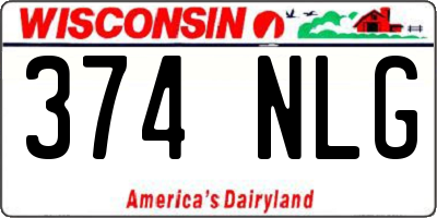 WI license plate 374NLG
