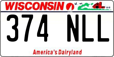WI license plate 374NLL