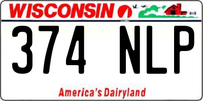 WI license plate 374NLP