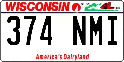 WI license plate 374NMI