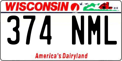 WI license plate 374NML
