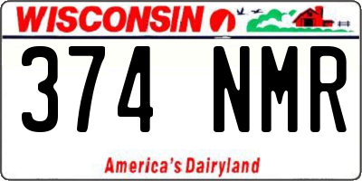 WI license plate 374NMR