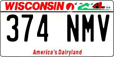 WI license plate 374NMV