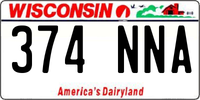 WI license plate 374NNA