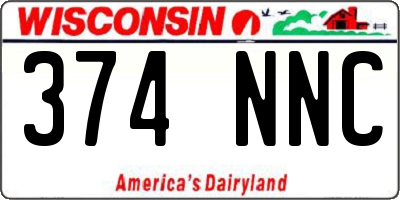WI license plate 374NNC