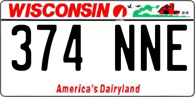WI license plate 374NNE