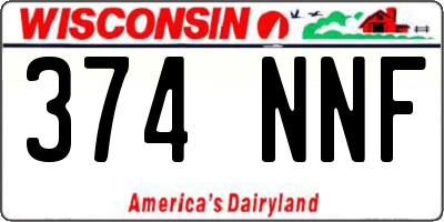 WI license plate 374NNF
