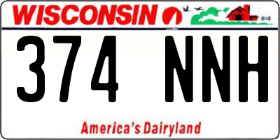 WI license plate 374NNH