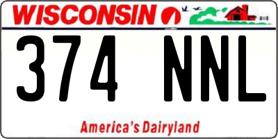 WI license plate 374NNL