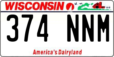 WI license plate 374NNM