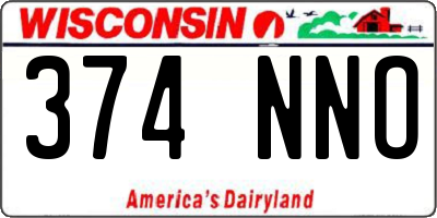 WI license plate 374NNO