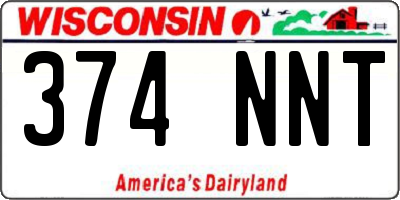 WI license plate 374NNT