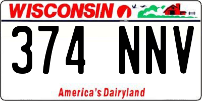 WI license plate 374NNV