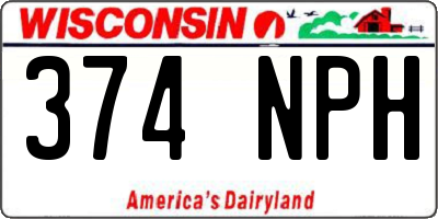 WI license plate 374NPH