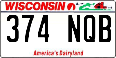 WI license plate 374NQB