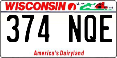 WI license plate 374NQE