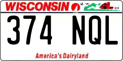 WI license plate 374NQL