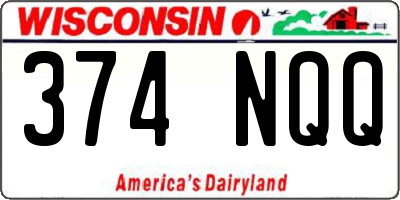 WI license plate 374NQQ