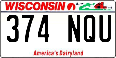 WI license plate 374NQU